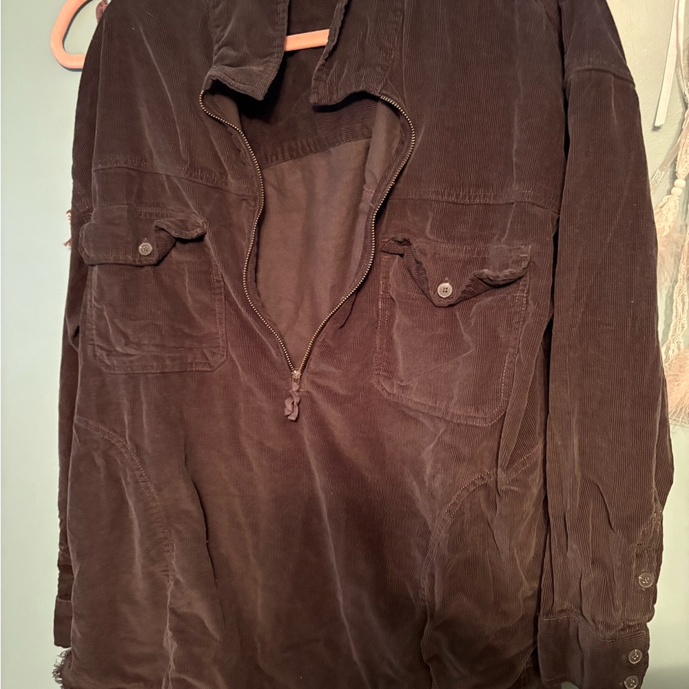 Aerie Black Corduroy Jacket